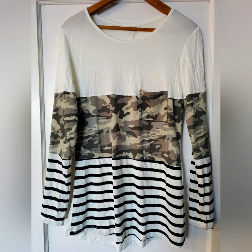 Camo Stripes Cool Tee 🖤💕
